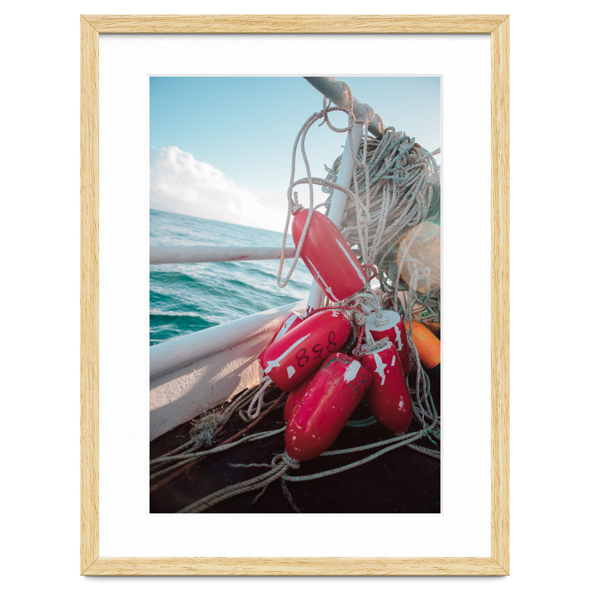Buoys on a fishing boat