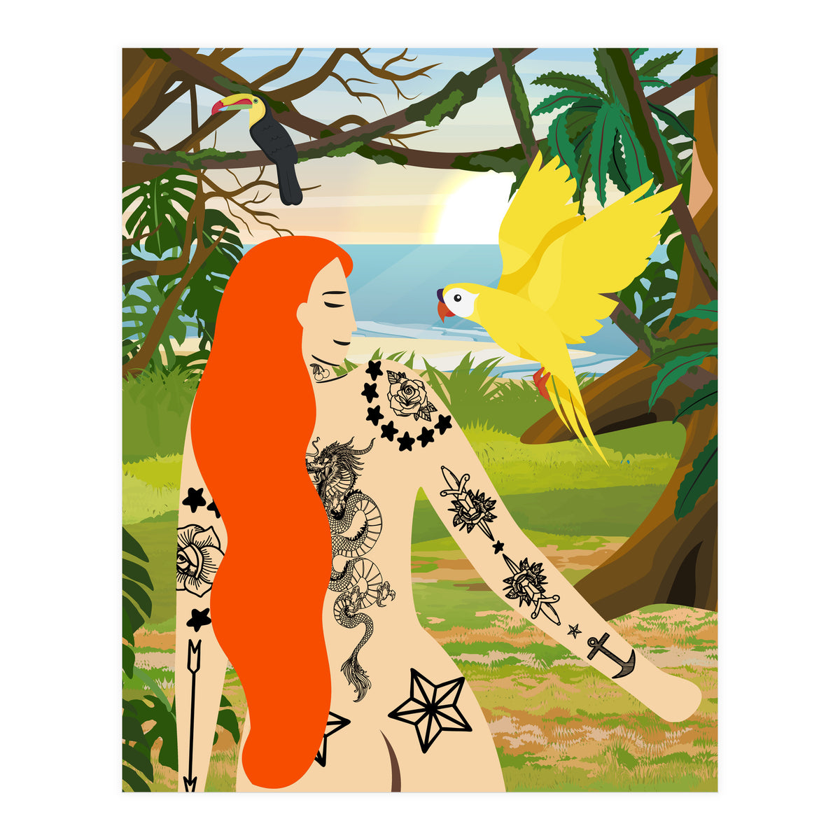 Golden Conure and Me (Print Only)