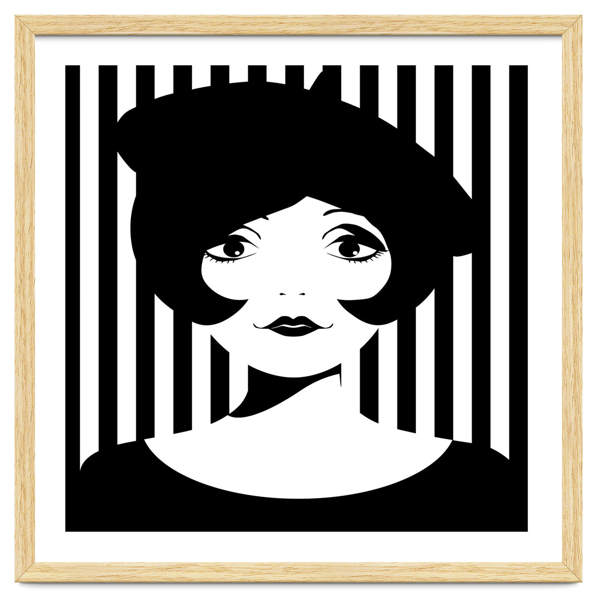 Retro 1960s Young Woman black and white