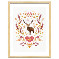 Floral Stag | Earthy Colours