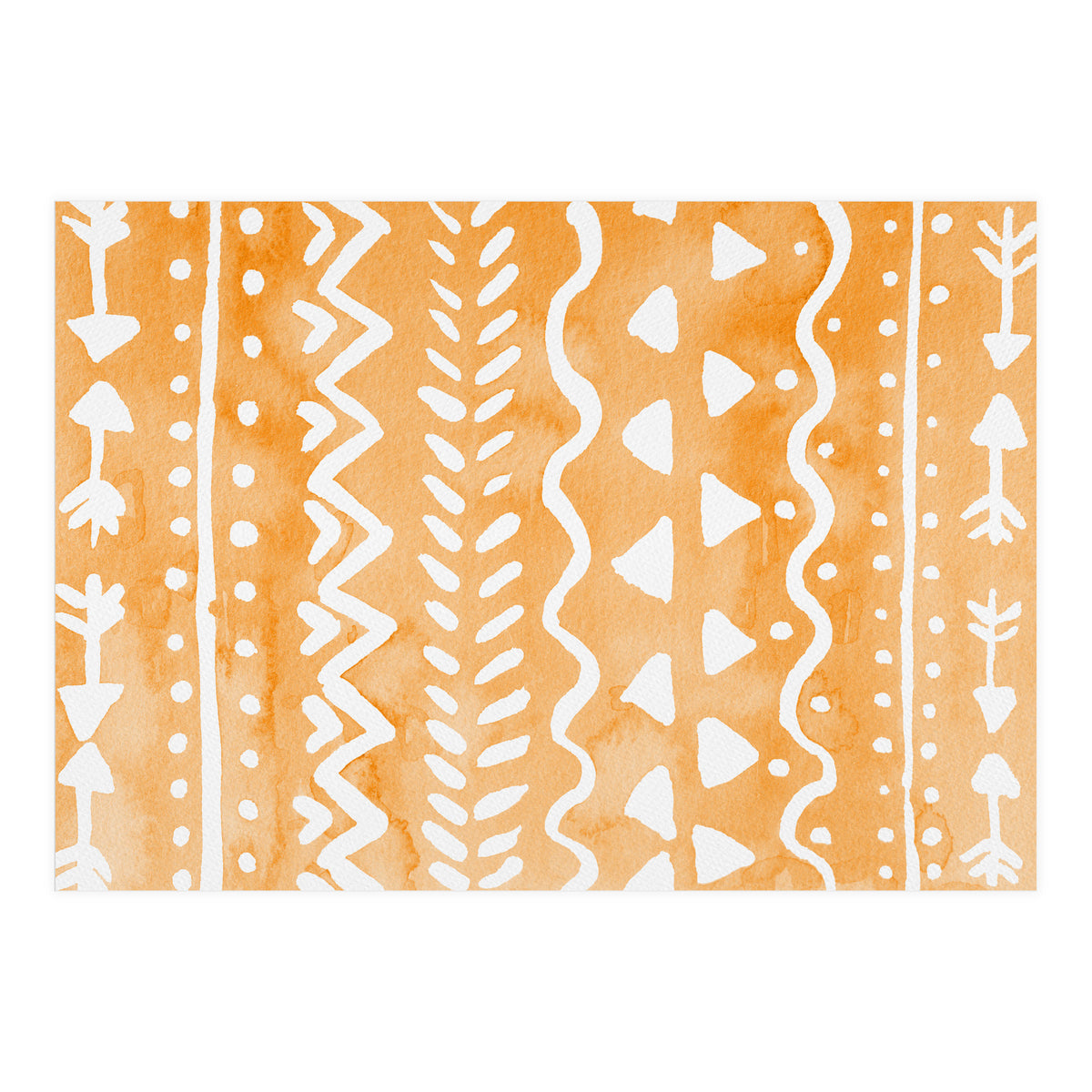 Abstract boho tribal pattern in pastel orange (Print Only)