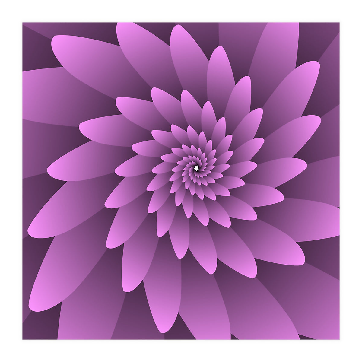 3 D Floral Modern Pink Art (Print Only)