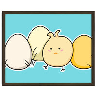 Kawaii Cute Chick And Eggs