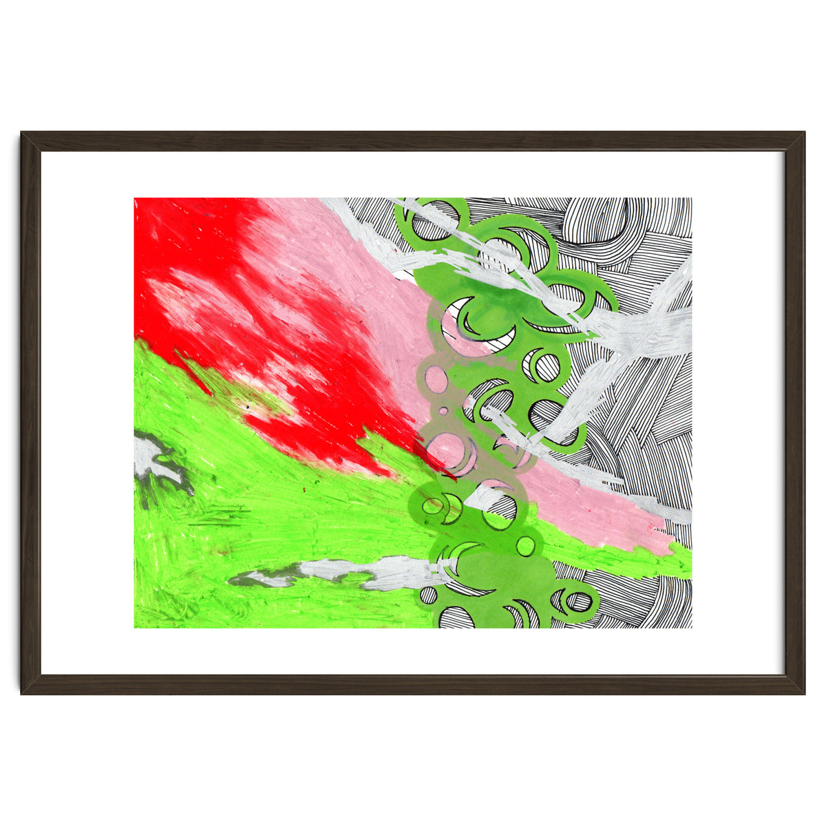 Green and Pink Spill