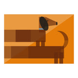 Mid Century Geometric Sausage Dog Dachshund (Print Only) thumbnail