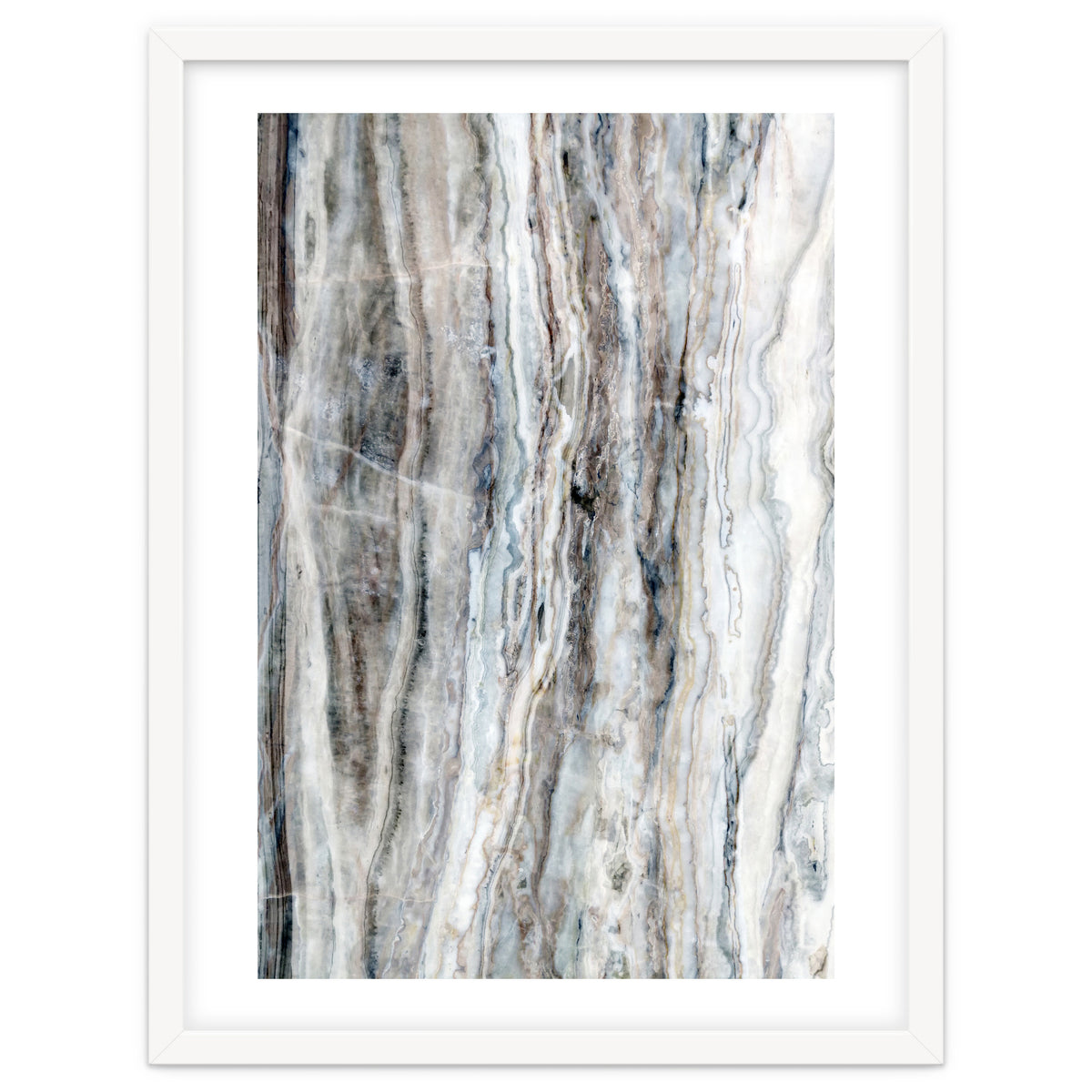 Marble Landscape I Blue and White