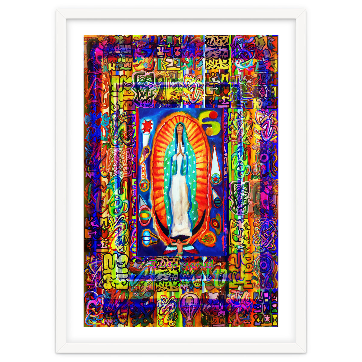 Graffiti Digital 2022 341 and Virgin of Guadalupe