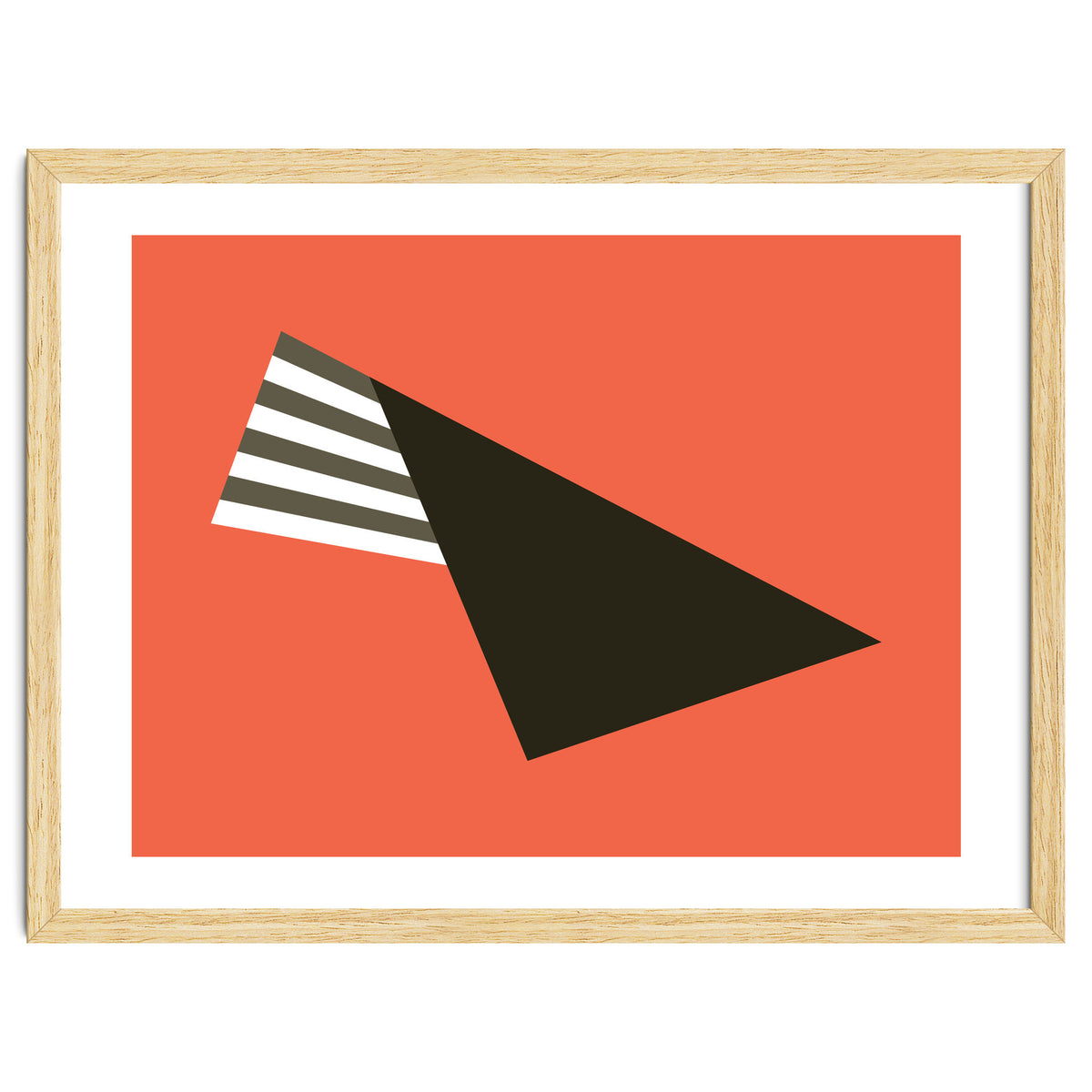 Geometric Shapes No. 75 - pink & stripes