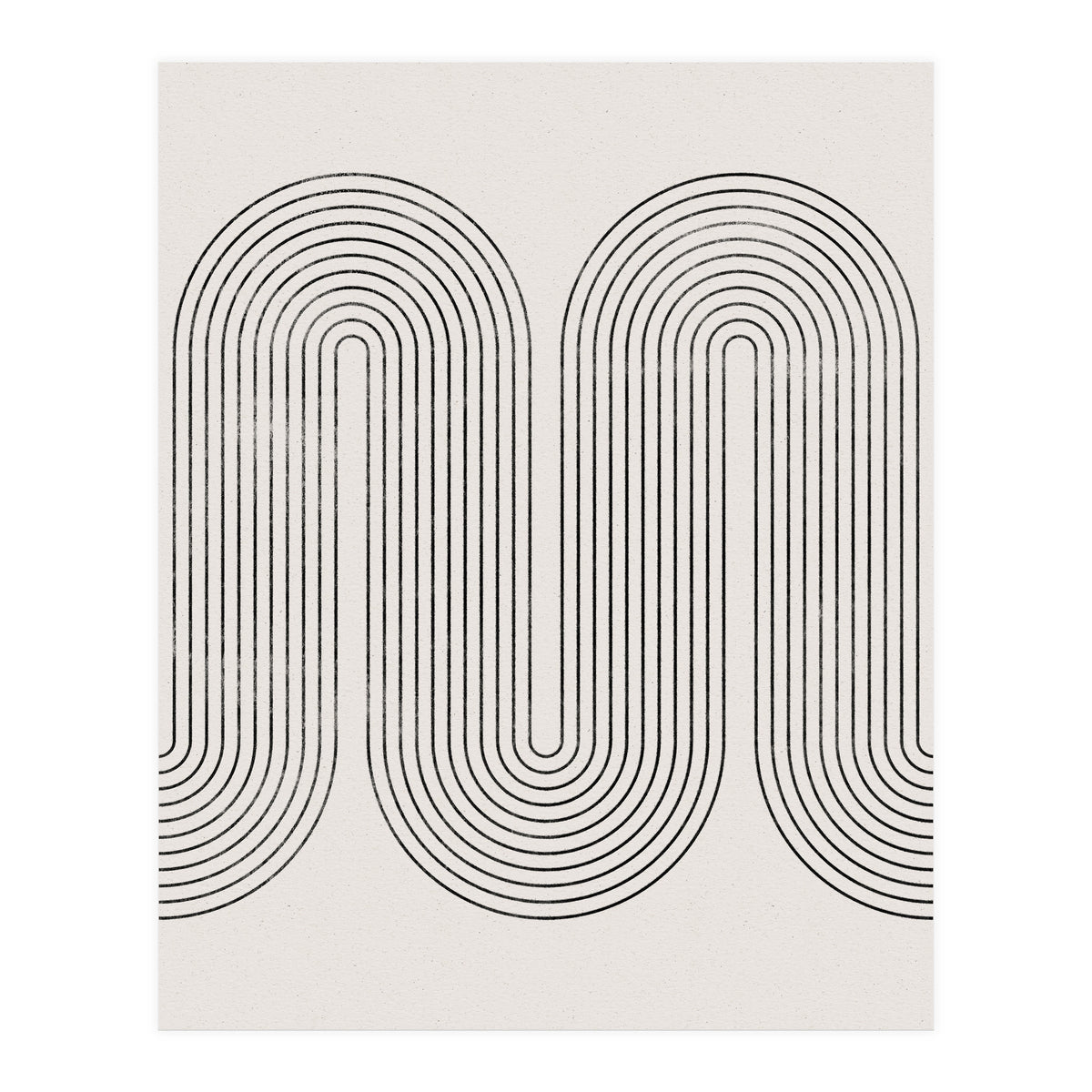 Mid-Century Modern No.28 - Woodblock Print (Print Only)