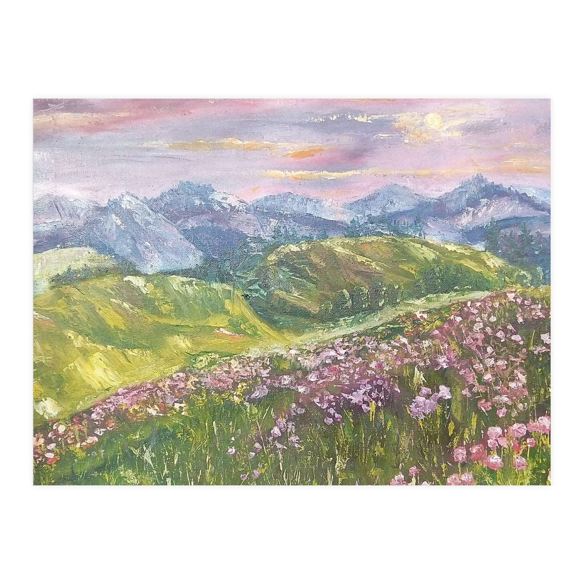 Sunset in the mountains (Print Only)