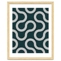 My Favorite Geometric Patterns No.35 - Green Tinted Navy Blue