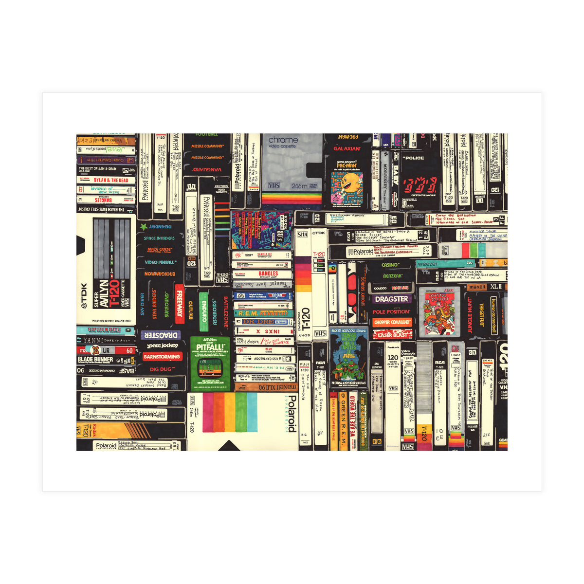 Cassettes, VHS & Atari (Print Only)