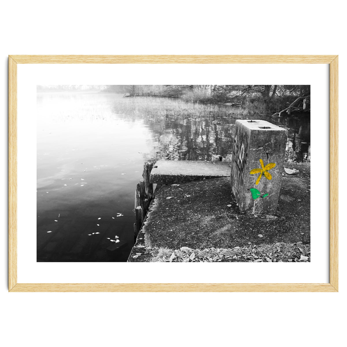 Frozen Ground Yellow Flower Street Art