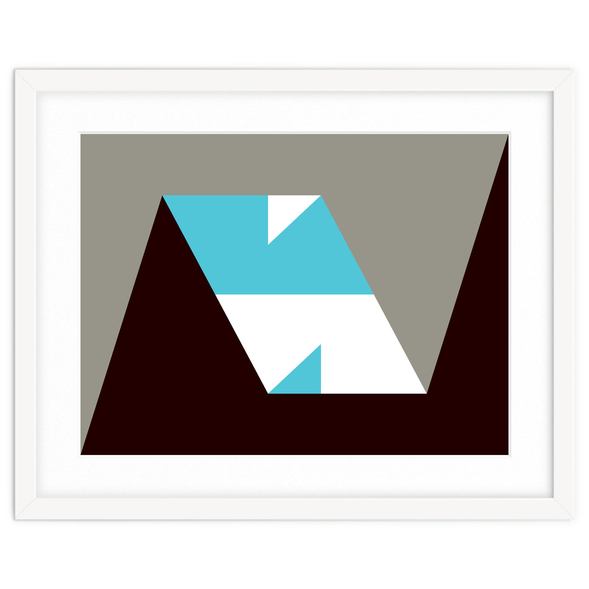 Geometric Shapes No. 48 - grey & blue