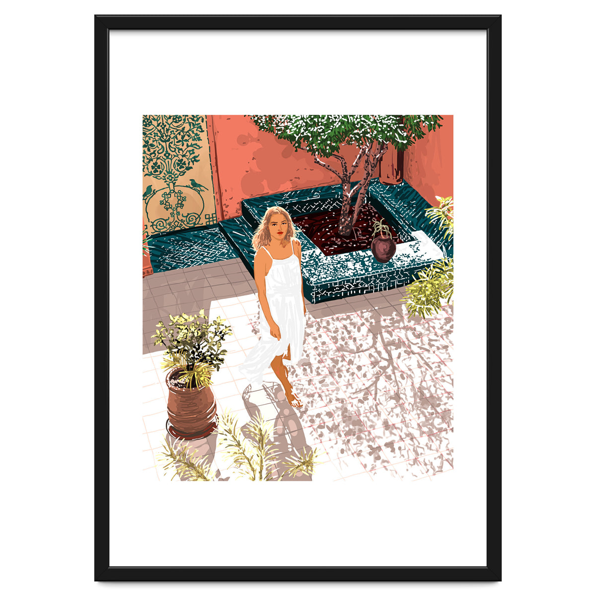 Soaking up the Sun | Bohemian woman Palace Architecture | Buildings Travel Fashion Urban Jungle