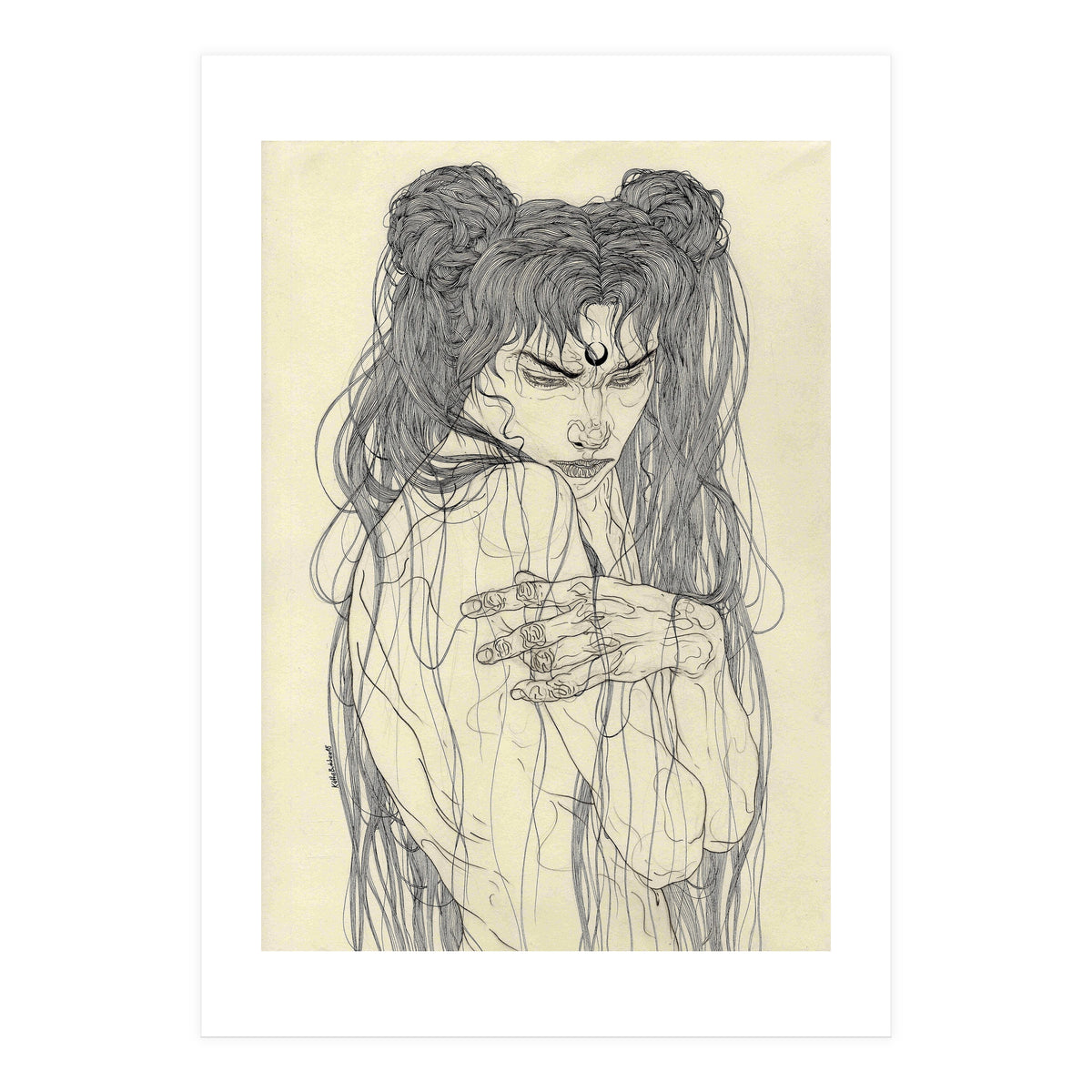 There is a dark moon rising inside of me (Print Only)