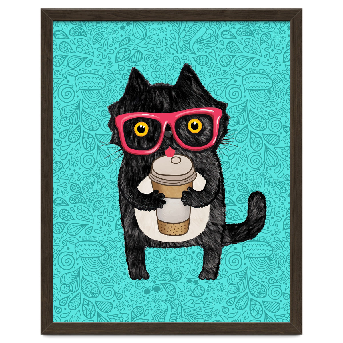 Cute Coffee cat and doodles