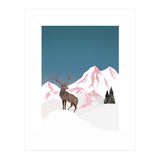 Mountain Love Winter Stag (Print Only) thumbnail