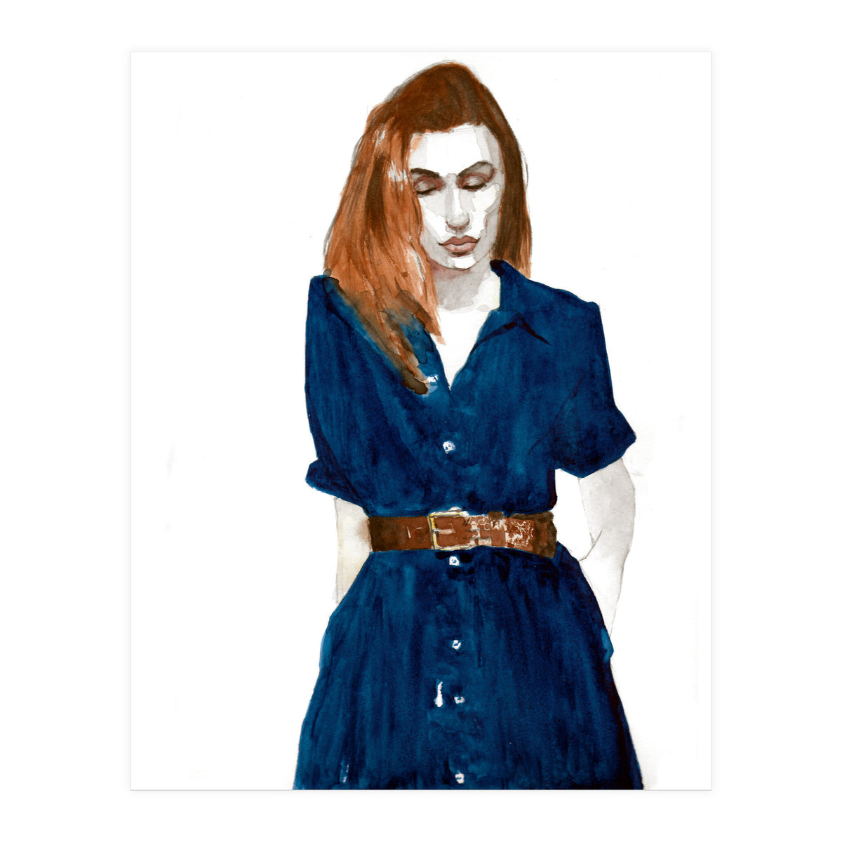 Untitled #46 Woman in a blue dress (Print Only)