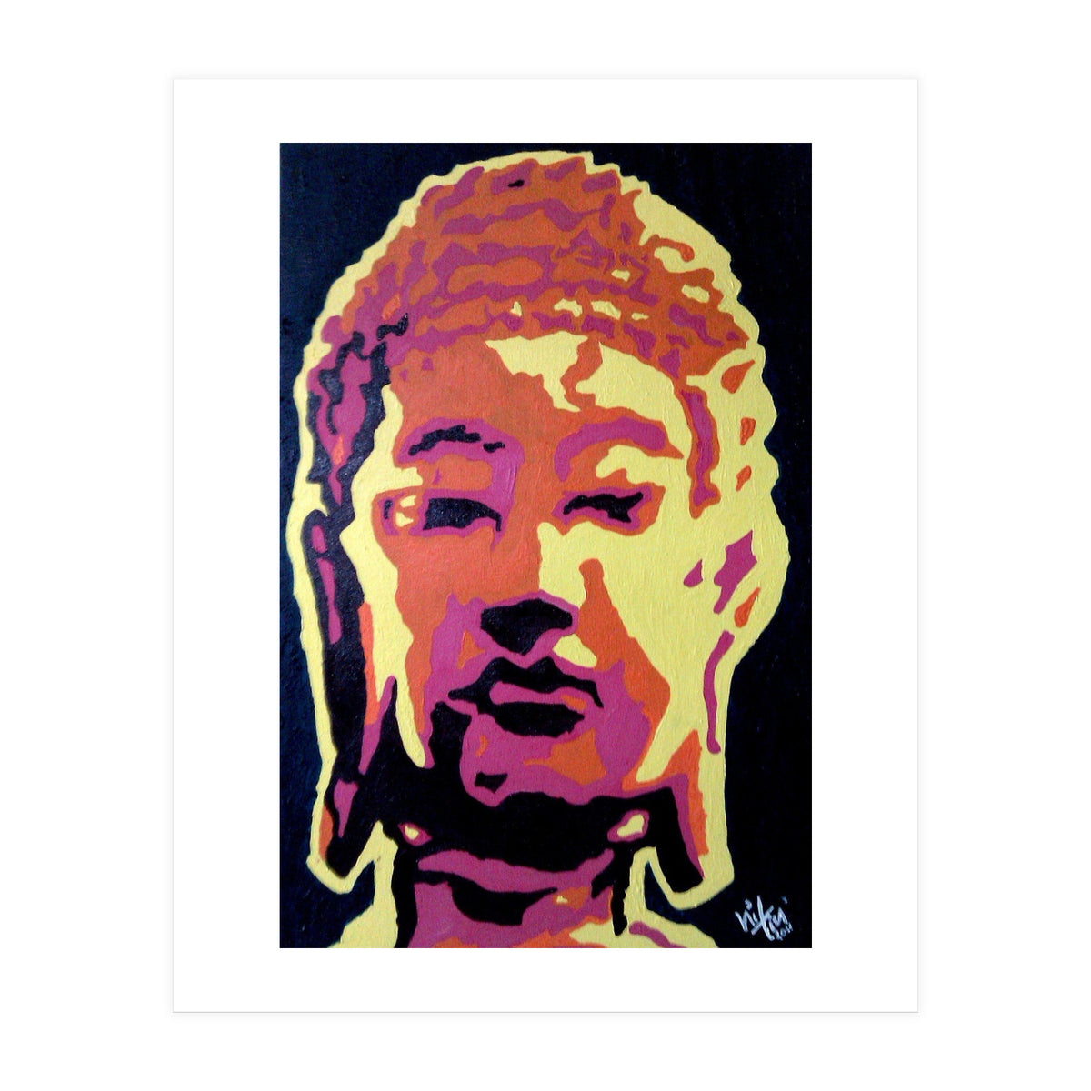 Buddha - Acrylic On Canvas Pop Art  (Print Only)