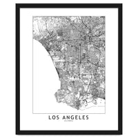 Los Angeles White Map