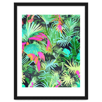 Tropical Jungle, Botanical Nature Plants, Palm Forest Bohemian Watercolor, Modern Wild Painting
