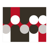 Geometric Shapes No. 33 - brown, red & white (Print Only) thumbnail