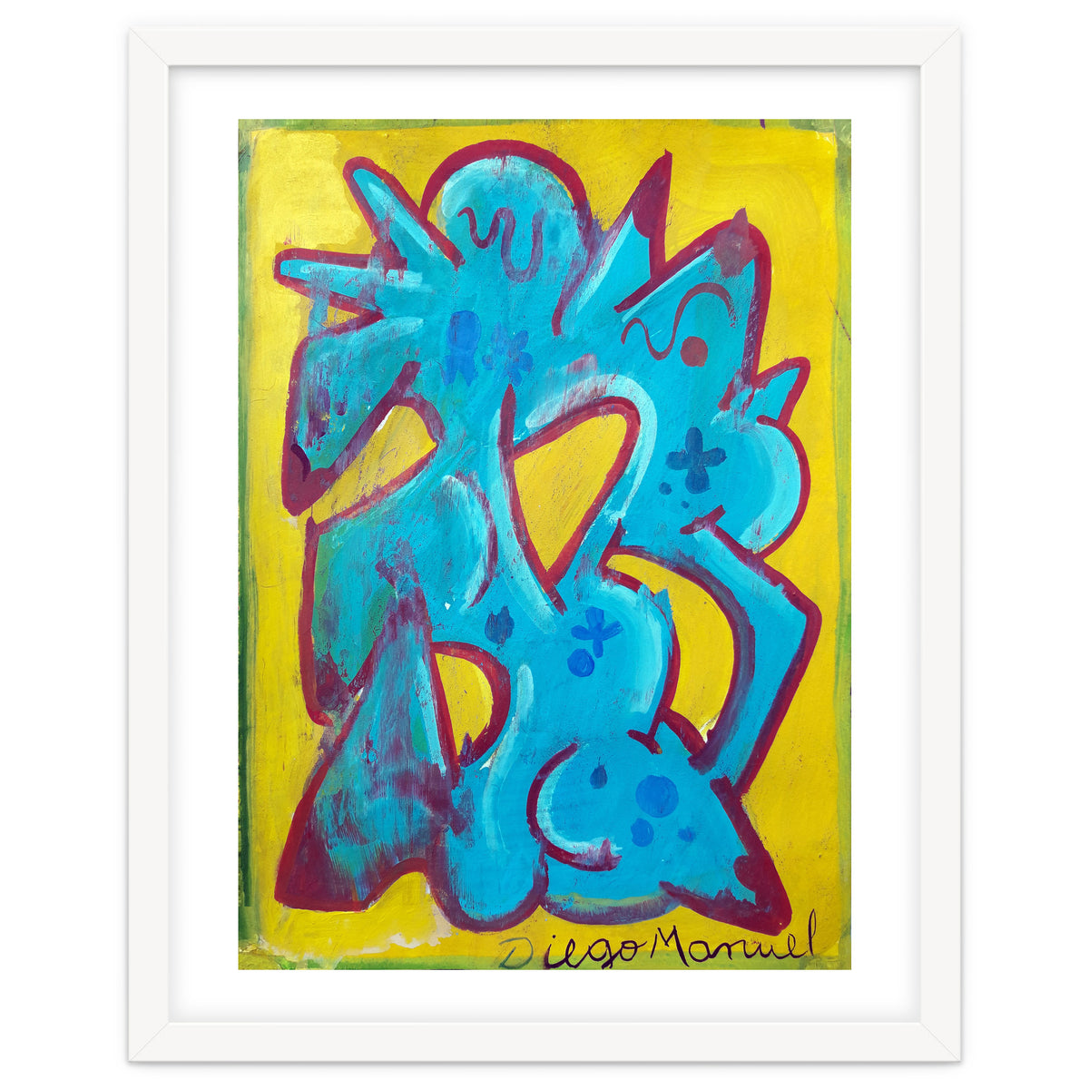 Forma Celeste Sobre Amarillo 4