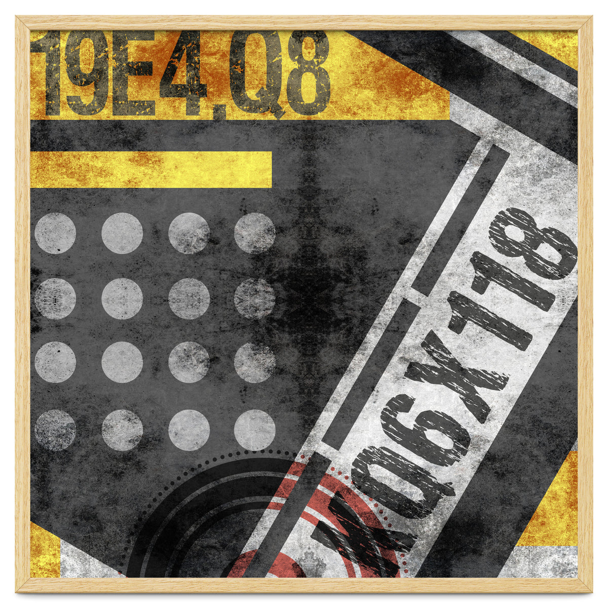 Abstract Industrial Black And Yellow