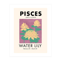 Pisces Birth Flower Water Lily (Print Only)