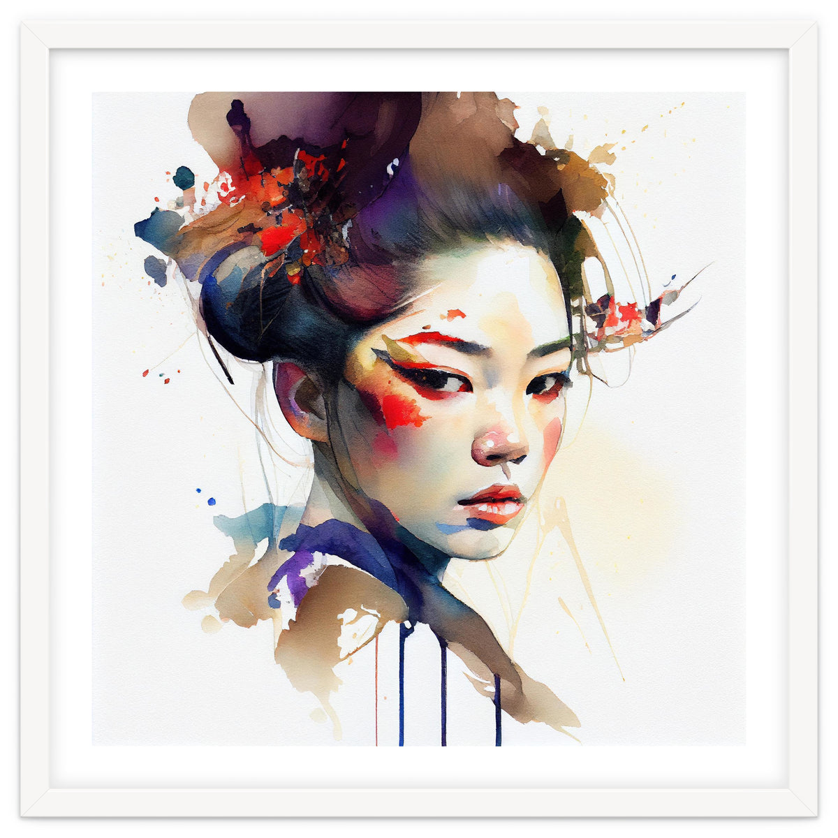 Watercolor Modern Geisha #1