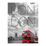 Red Buses in London | Text & Skyline (Print Only) thumbnail