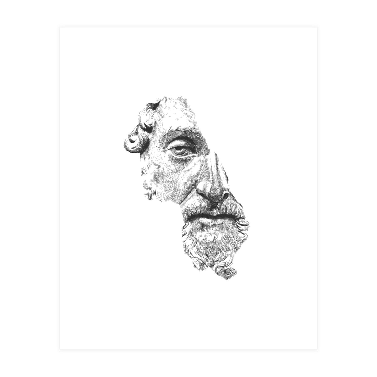 MARCUS AURELIUS ANTONINUS AUGUSTUS / black and white (Print Only)