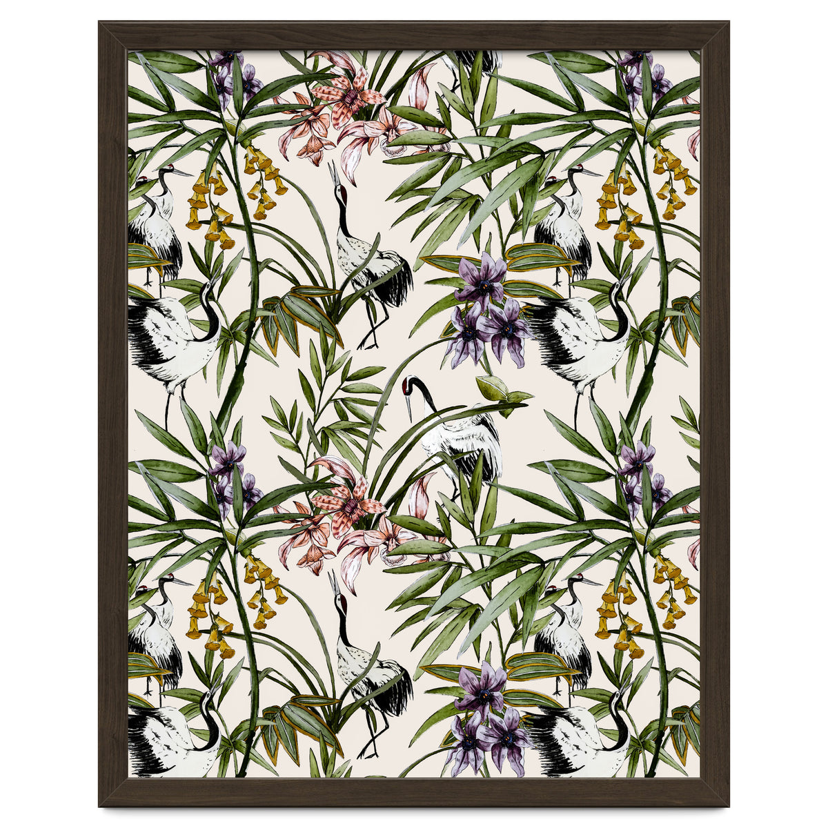 Asian crane pattern - 02