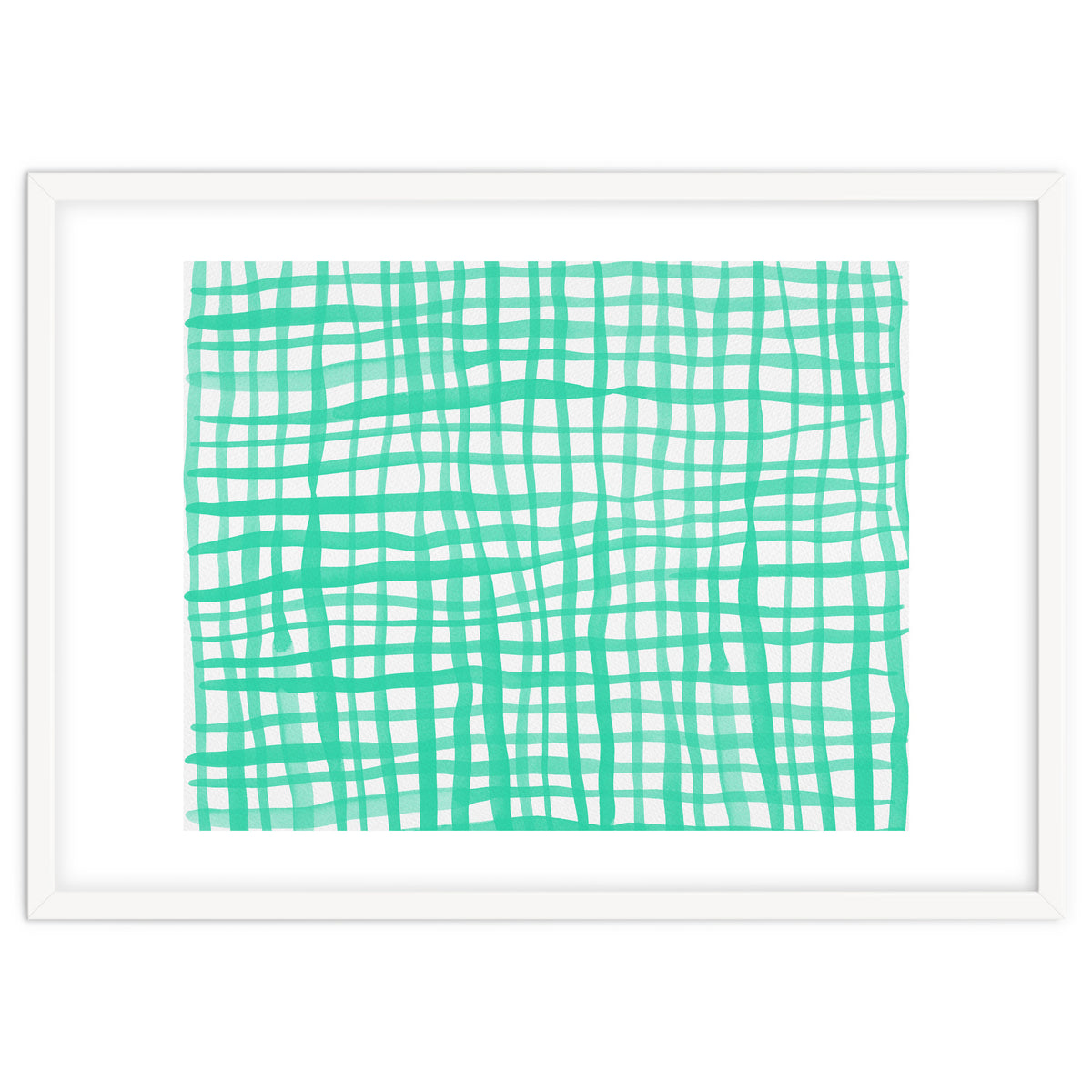 Aqua gingham pattern