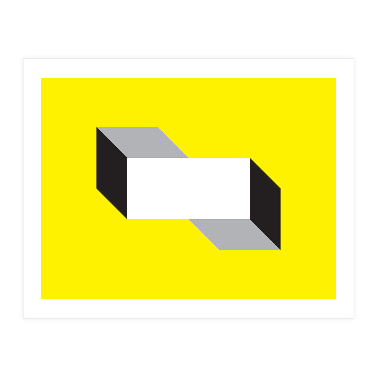 Geometric Shapes No. 50 - yellow, black & grey (Print Only)