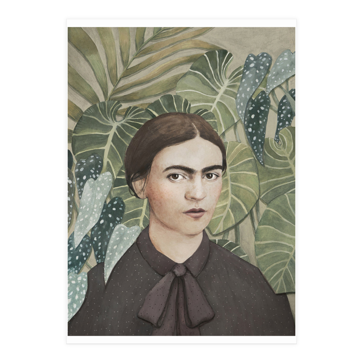 Frida With Plants (Print Only)