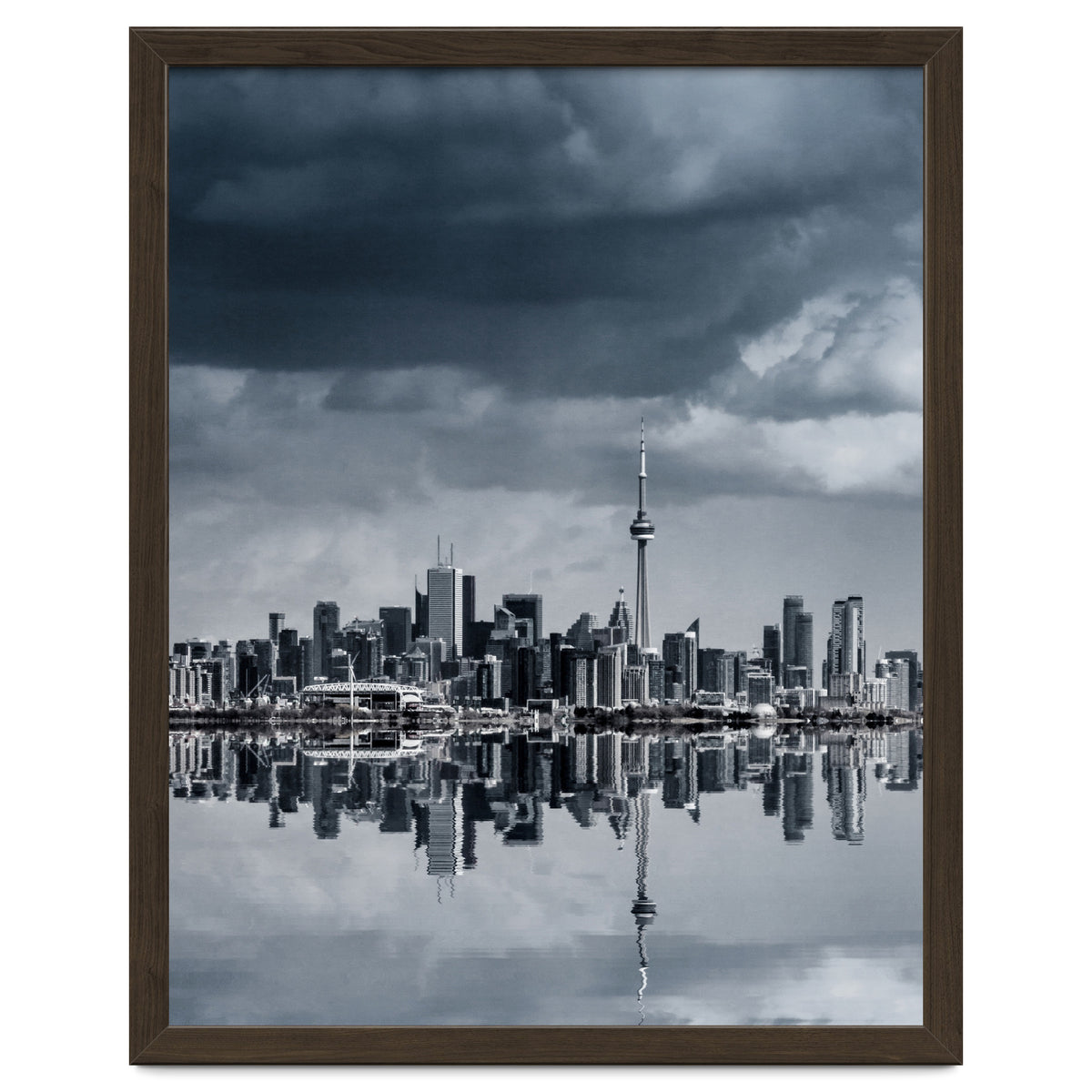 Toronto Skyline From Colonel Samuel Smith Park Reflection No 1