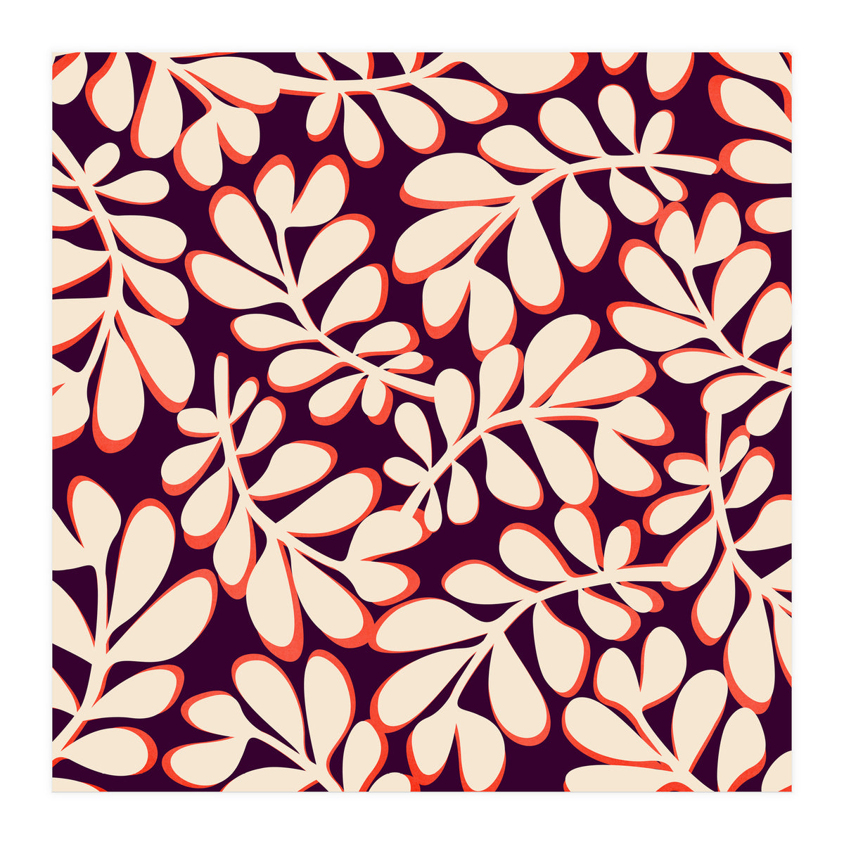 Mid Mod Playful Dark Botanical (Print Only)