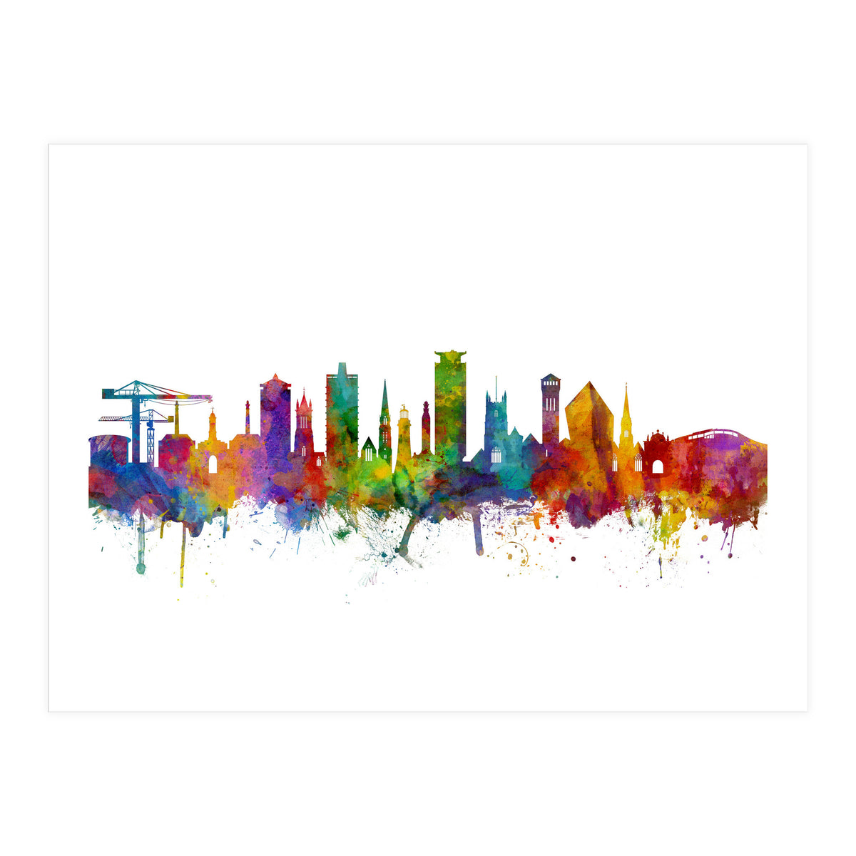 Plymouth England Skyline (Print Only)