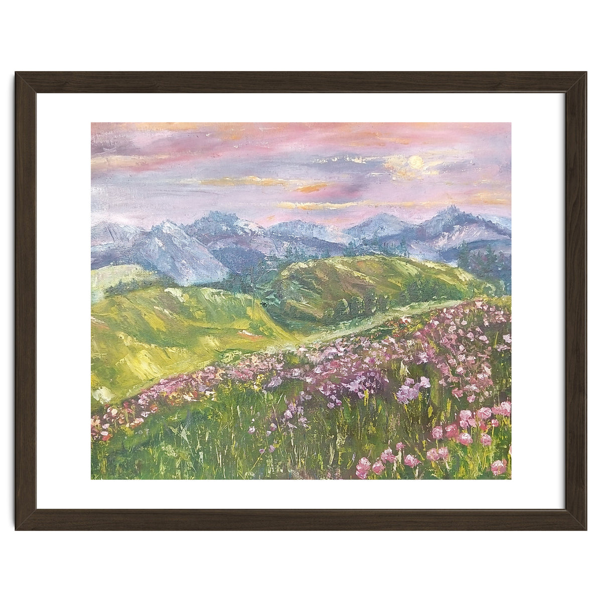 Sunset in the mountains