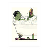 The Incredible Hulk in the Bath, funny Bathroom Humour (Print Only) thumbnail