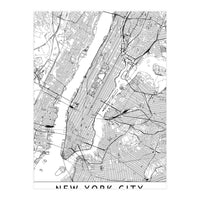 New York City White Map (Print Only)