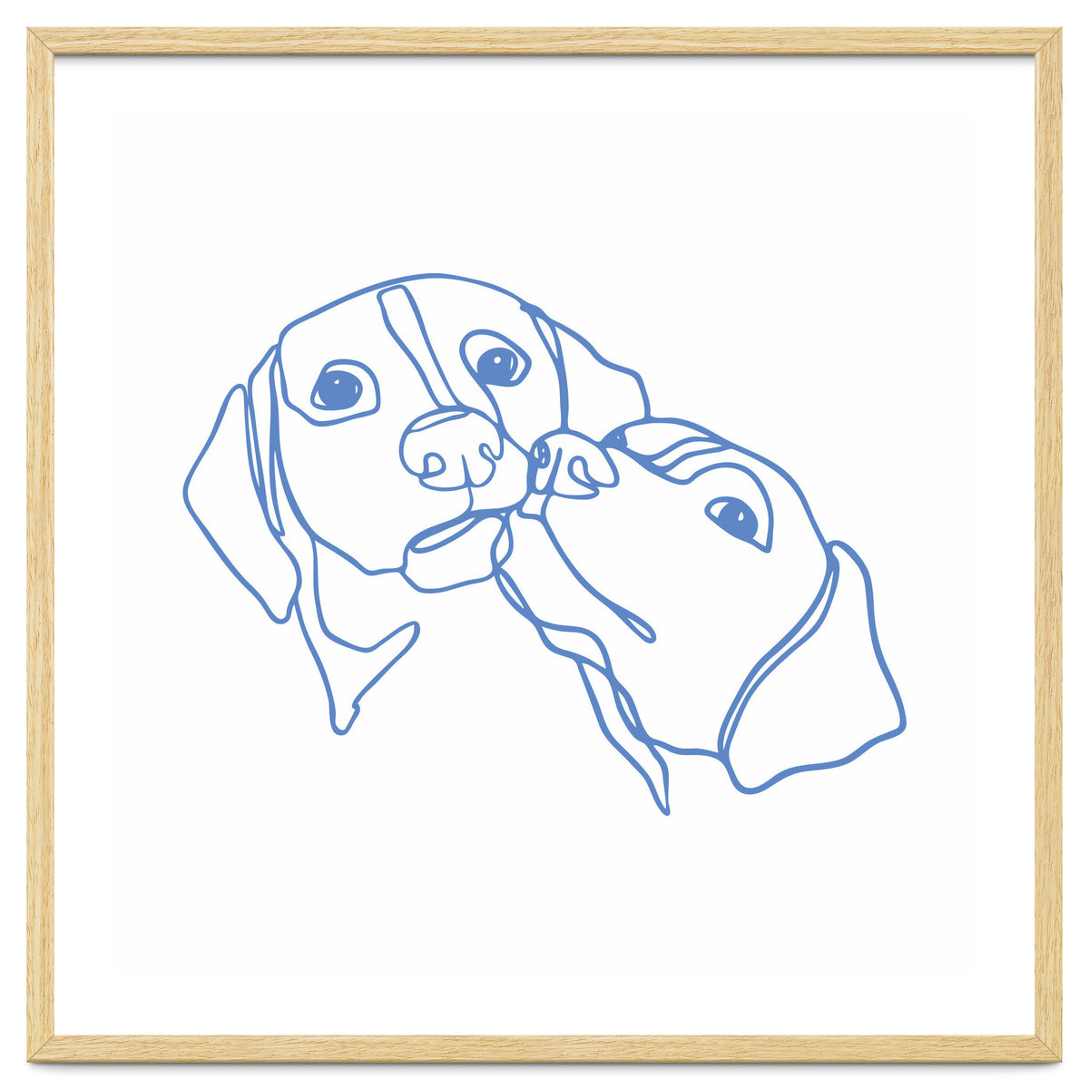 One Line Art Dogs Couple