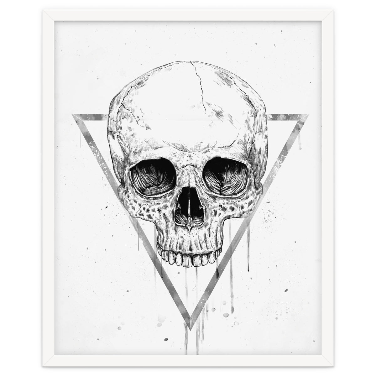 Skull In A Triangle (bw)