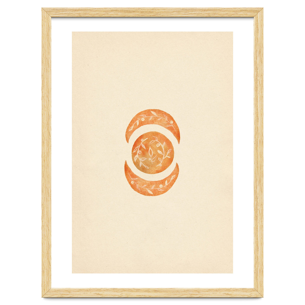 Botanical moon shapes