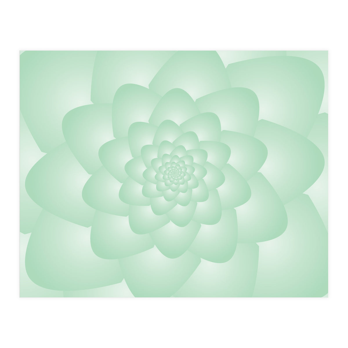 Pastel Colors Flower Pattern Set Green (Print Only)