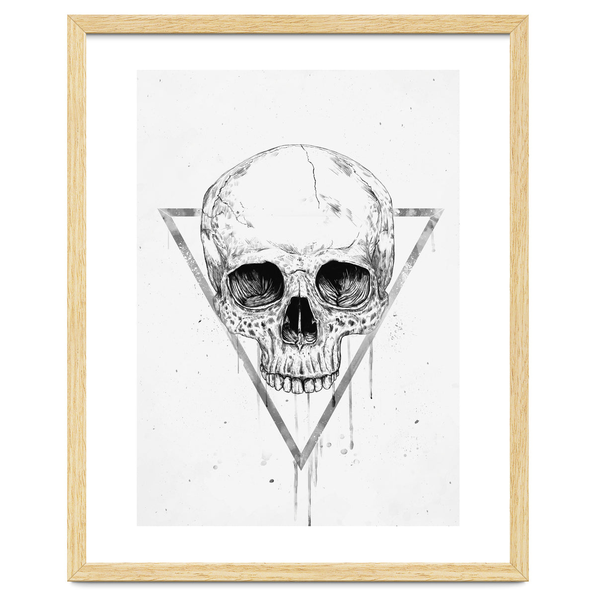 Skull In A Triangle (bw)