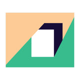 Geometric Shapes No. 61 - pink, green & dark blue (Print Only) thumbnail
