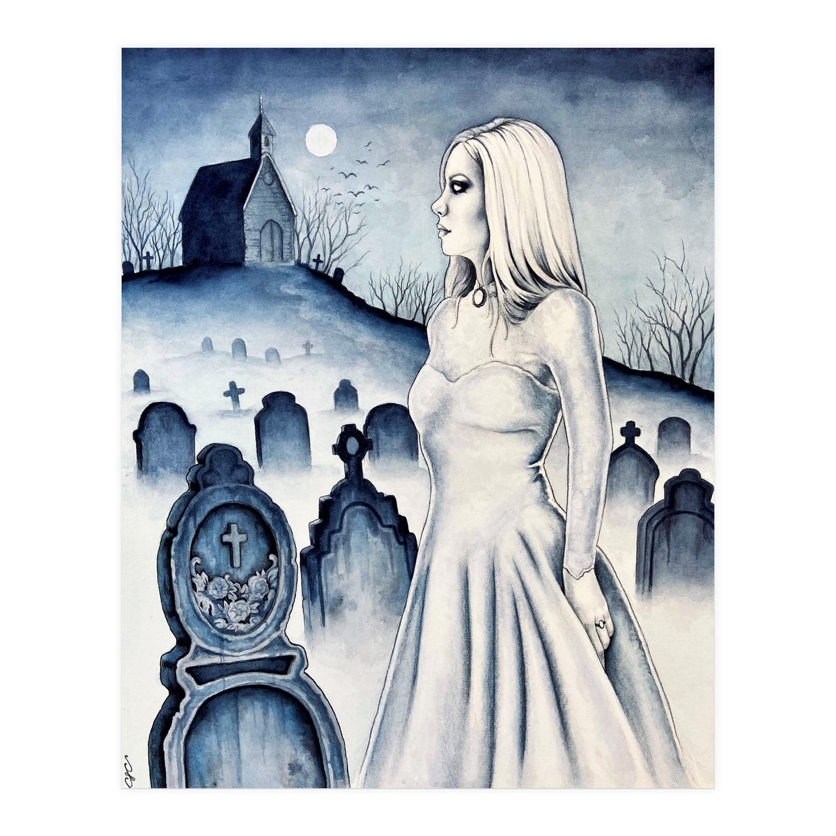 The Lady In White (Print Only)